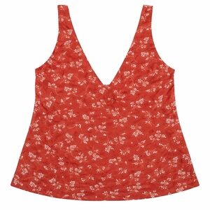 Abercrombie & Fitch Red Floral Halterneck Cami Top